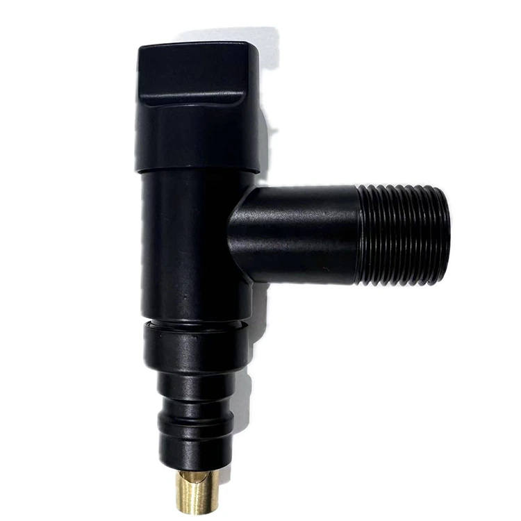 Black Square Knob Stop Valve foar waskmasine
