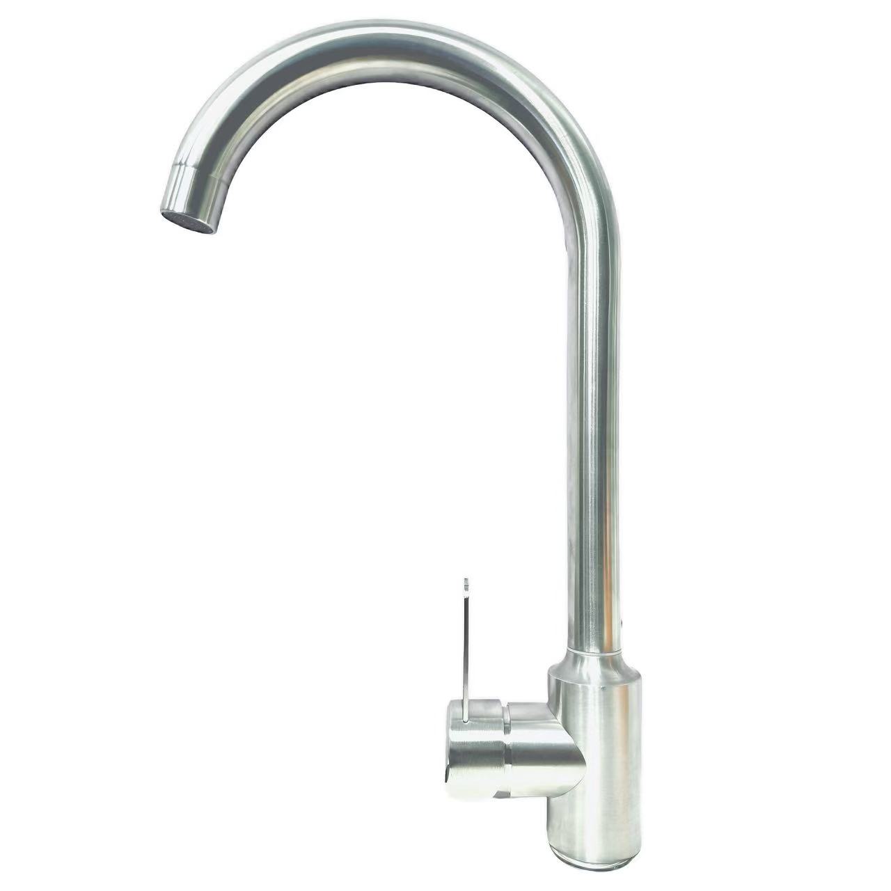 Brushed RVS Slim Single-Handle Rotating Sink kraan