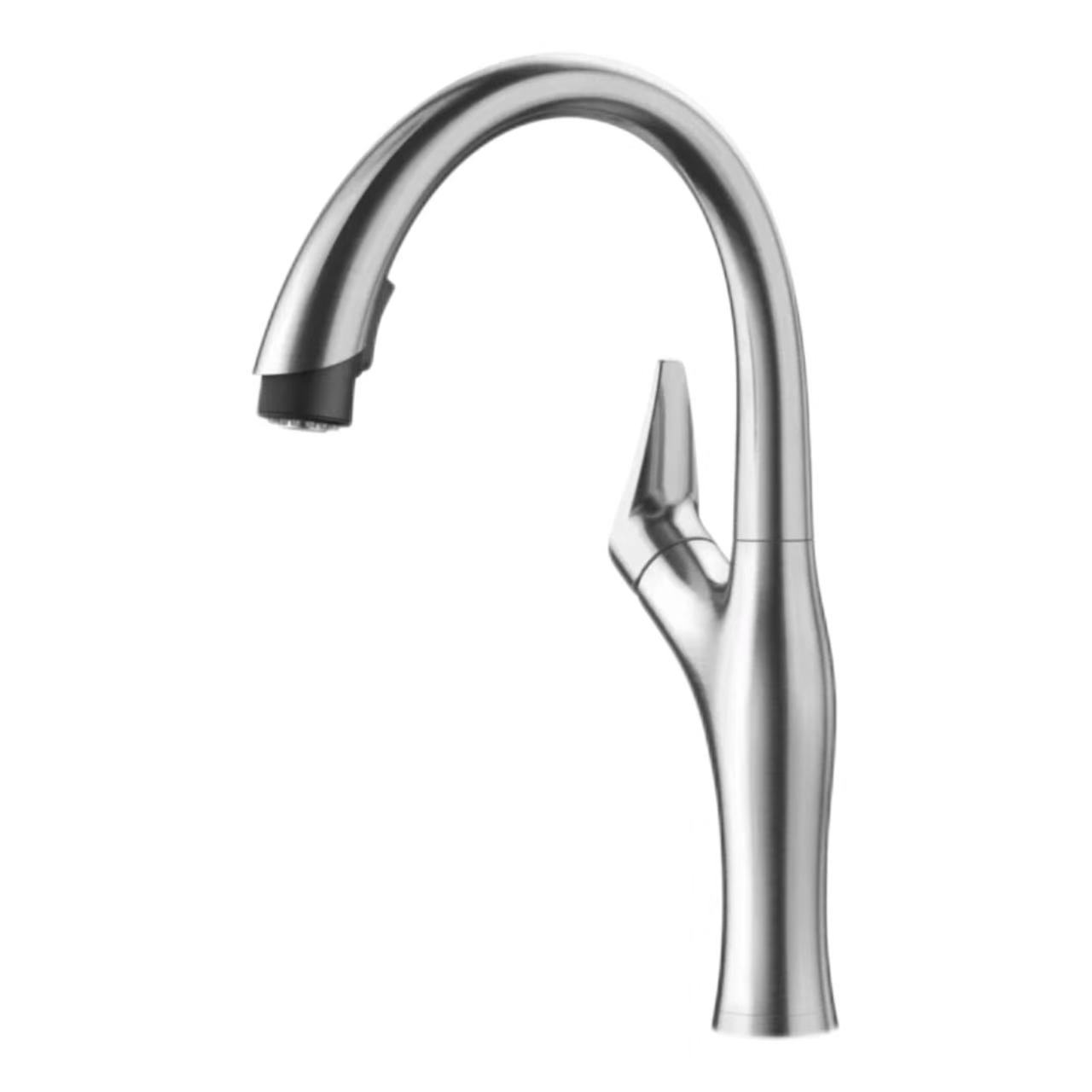 Geborsteld roestvrij stiel streamlined Gooseneck Pull-Out kraan