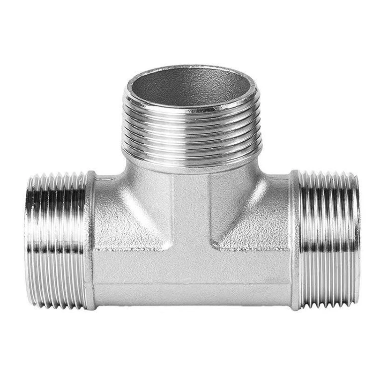 BSP Stainless Steel Female Threaded Tee foar sanitair