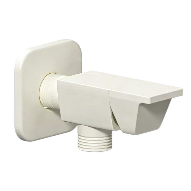 Cream-White Wall-Mounted Hot En Kâld Water Inlet Valve