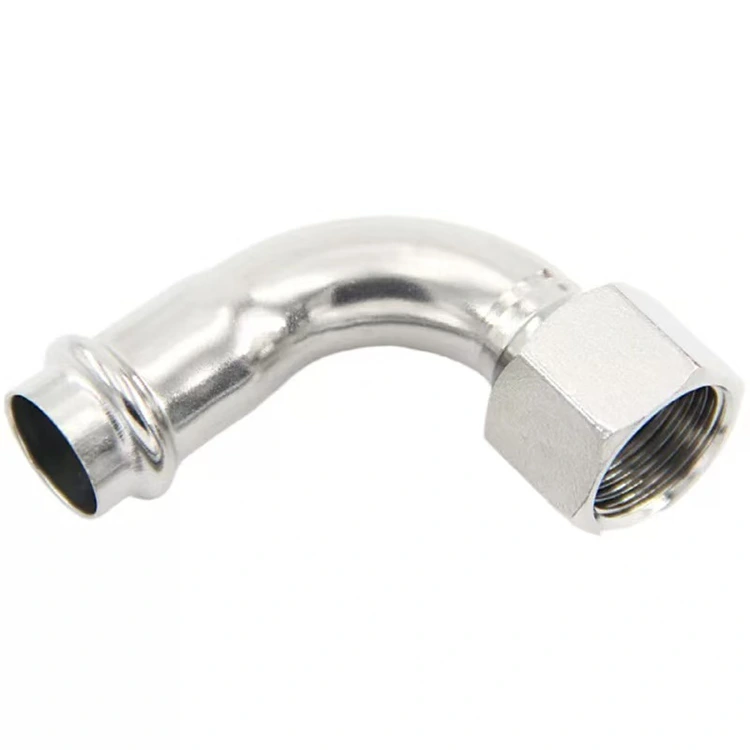 Double Clamp 90 Degree Ynterne Thread Conversion Elbow