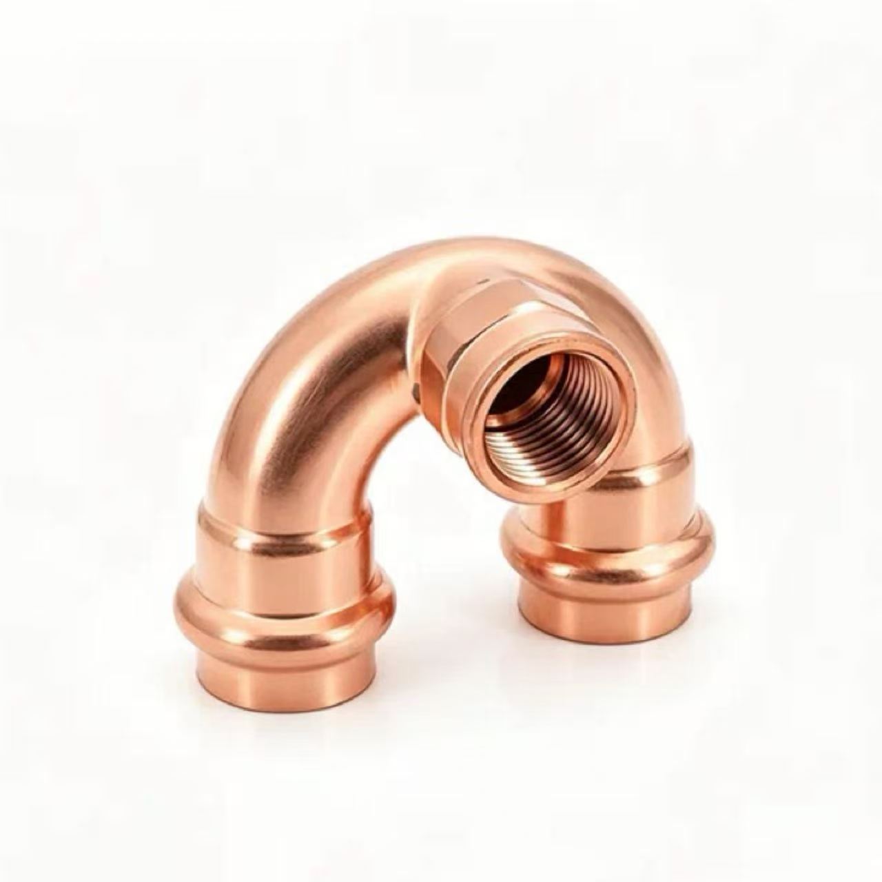 Double-Clamp u-foarmige ynterne Thread Tee Elbow