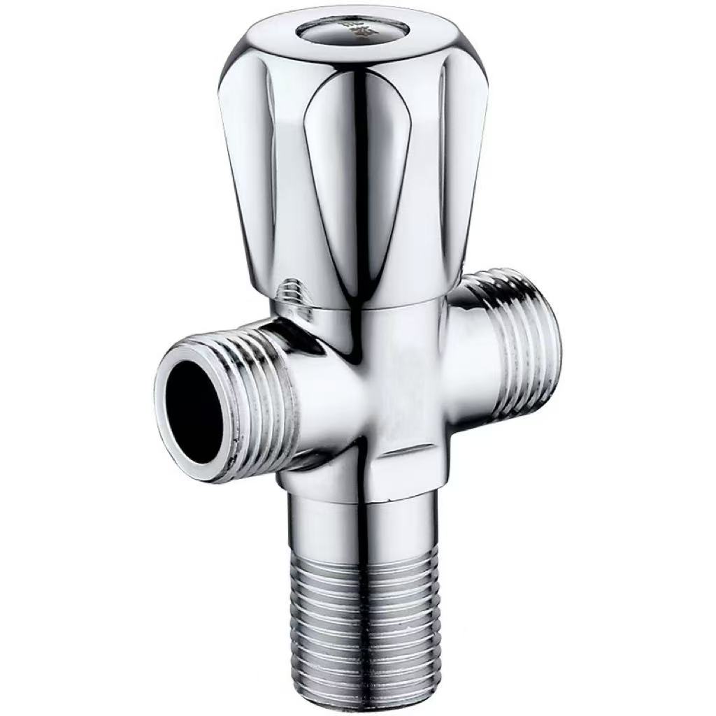 Electropated Petal Handle Three-Way Diverter Valve