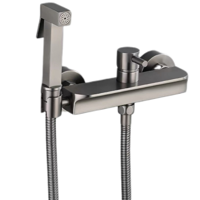 Gunmetal Grey Hot and Cold Bidet Sprayer Set