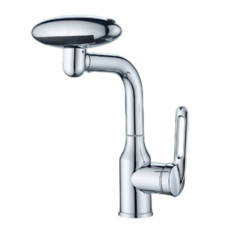 Mirror Silver Top Spray Basin Kraan
