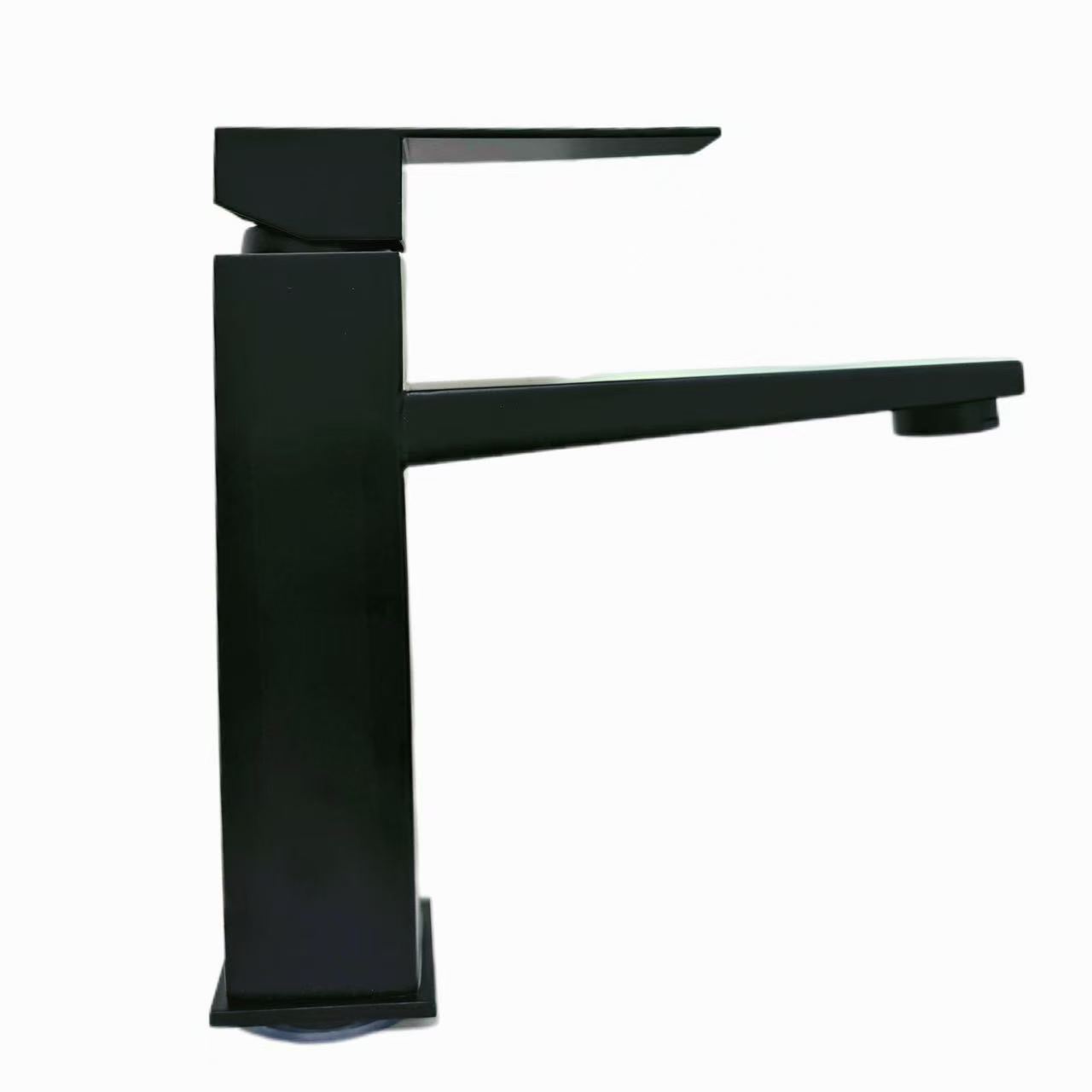 Moderne minimalistyske styl Frosted Black Square Basin kraan