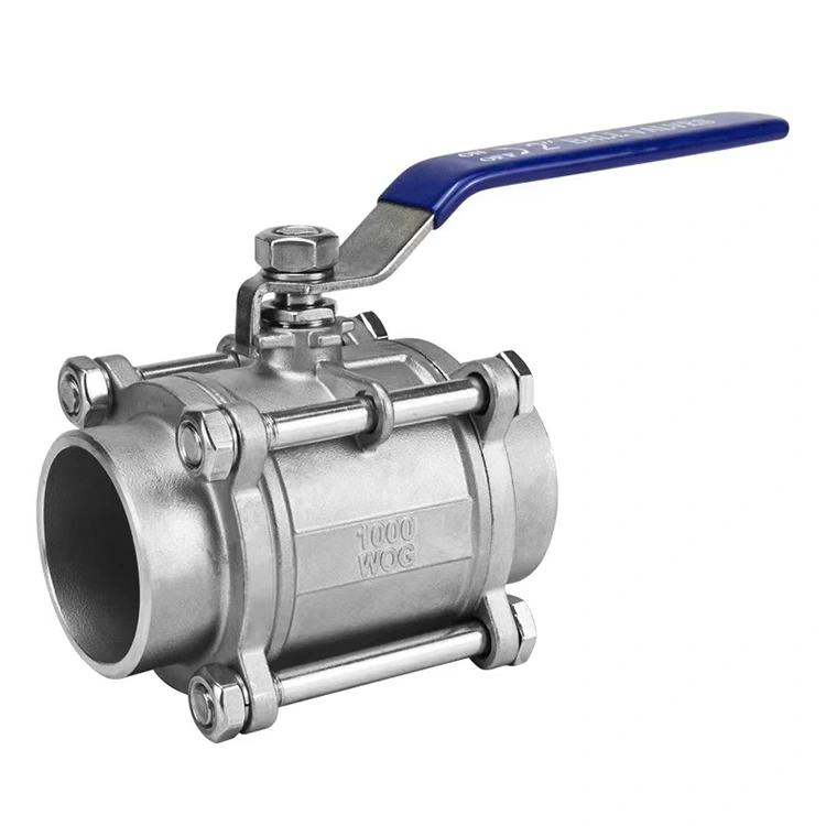 Quick-ynstallearje fêste 3PC Butt-Weld Ball Valve