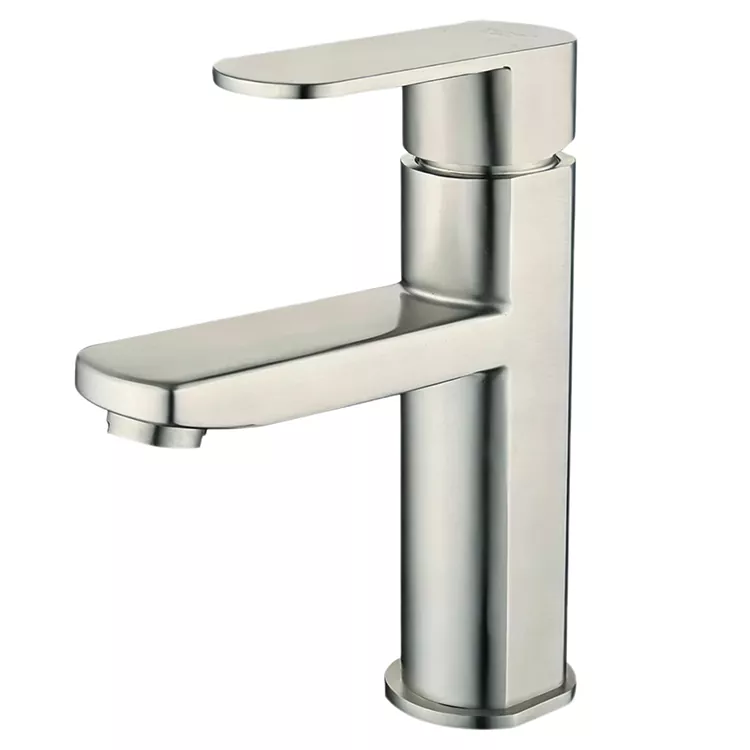 Square Column Round Body Hot En Kâld Basin Kraan
