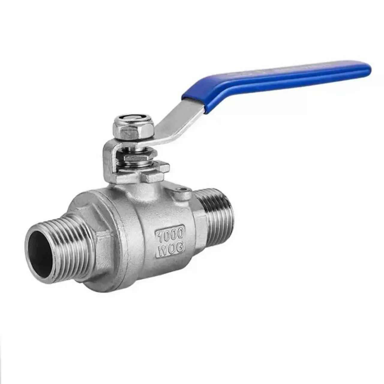 Twa-stik dûbele male thread ball valve