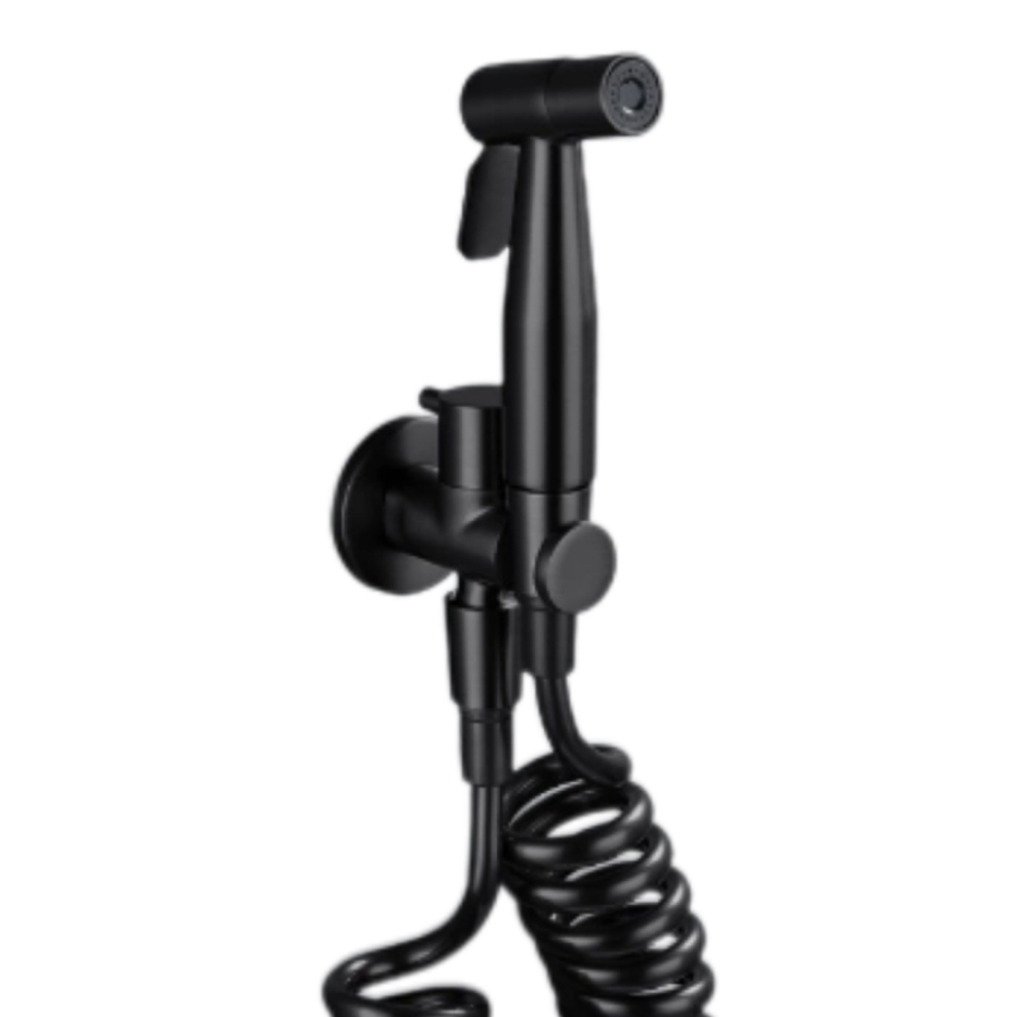 Wall-Mounted Black Pressurized Toilet Spray Gun