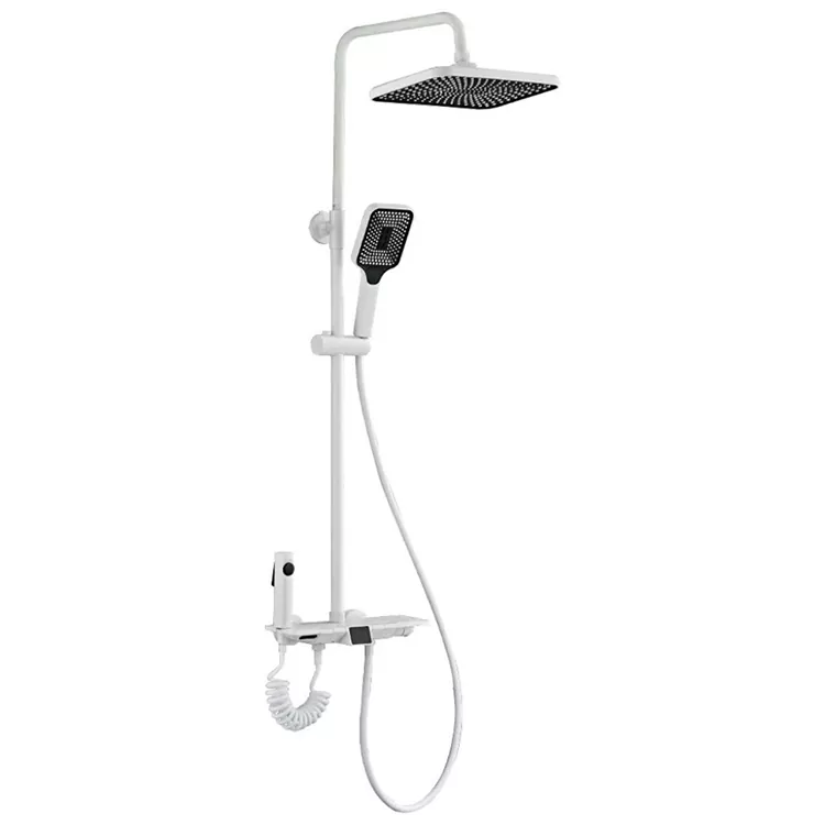 Wite thermostatyske digitale display doucheset mei spuitpistol Wite thermostatyske digitale display doucheset mei spuitpistol